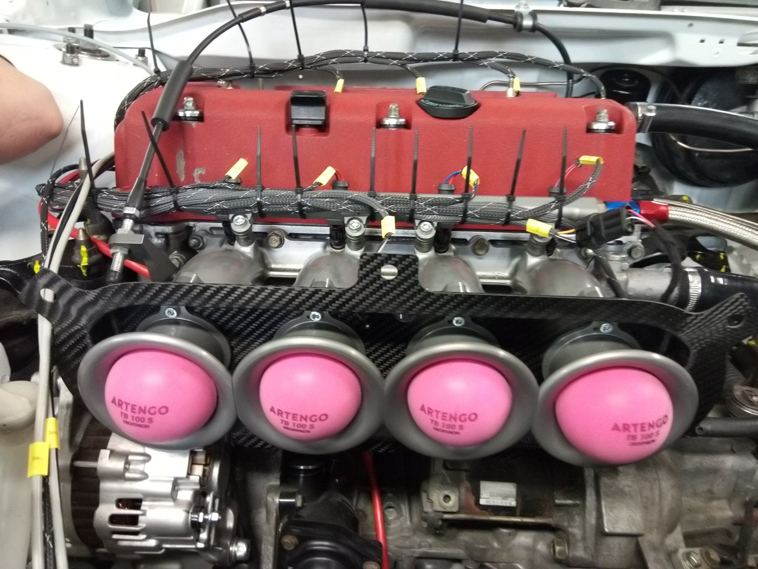 Honda Civic K20 préparée pour le slalom : faisceau moteur complet sur base Haltech Elite 550 — photo 3