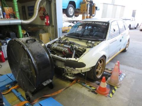 Opel Kadett GTE sur banc de puissance