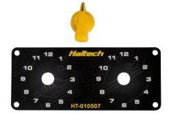 Haltech Dual Switch Panel Kit - includes jaune knob – Réf. HT-010509