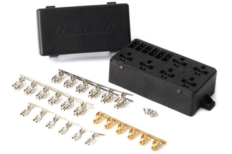 6 Circuit Haltech Fuse Box with Lid and all required pins – Réf. HT-030102