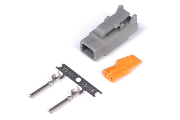 Plug and Pins Only - Male Deutsch DTM-2 Connector (7.5 Amp) – Réf. HT-031000