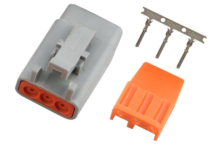 Plug and Pins Only - Male Deutsch DTM-3 Connector (7.5 Amp) – Réf. HT-031001