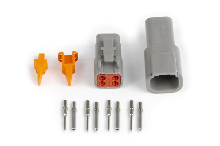 Plug and Pins Only - Matching Set Deutsch DTM-4 Connectors (7.5 Amp) – Réf. HT-031014