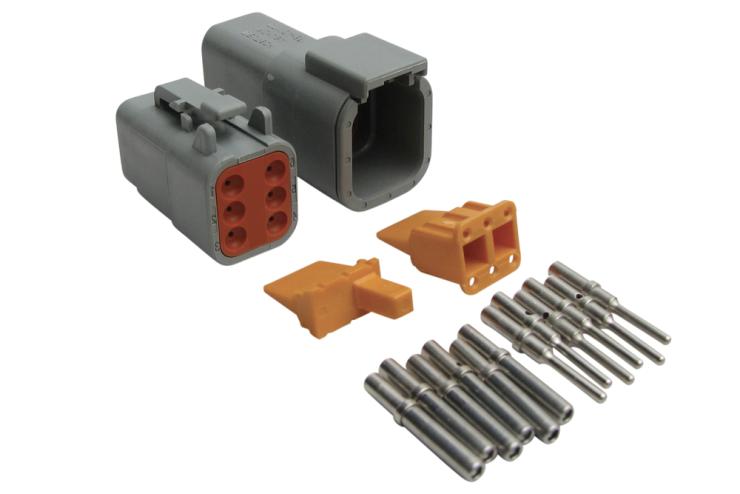 Haltech connecteur et broches pour Matching Set Deutsch DTM-6 Connectors (7.5 Amp) – Réf. HT-031015