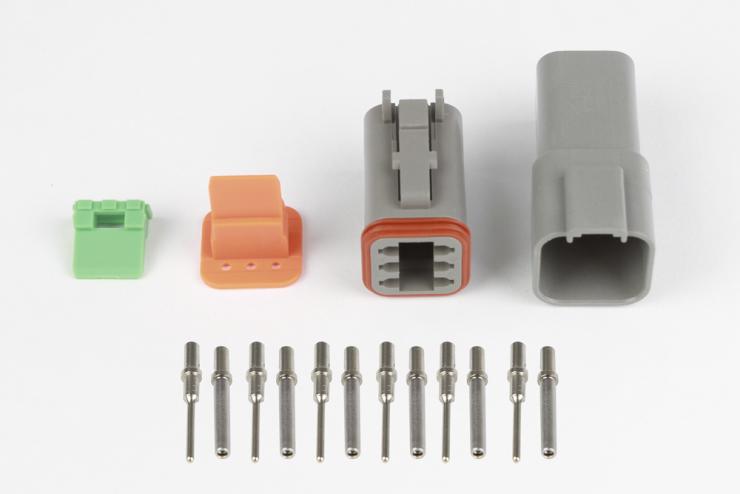Haltech connecteur et broches pour Matching Set of Deutsch DT-6 Connectors (DT06-6S + DT04-6P) - ( 13 Amp) – Réf. HT-031115