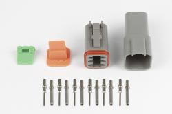 Plug and Pins Only - Matching Set of Deutsch DT-6 Connectors (DT06-6S + DT04-6P) - ( 13 Amp) – Réf. HT-031115