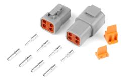 Plug and Pins Only - Matching Set of Deutsch DTP-4 Connectors (25 Amp) – Réf. HT-031204