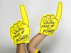 Haltech "Page Up for Power" Foam Finger Size: One Size Fits All Fingers – photo 2