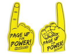 Haltech "Page Up for Power" Foam Finger Size: One Size Fits All Fingers – Réf. HT-309023